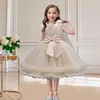 Robes pour filles, tenue de fête pour enfants, avec grand nœud, protocole de mariage, d'anniversaire, vêtements Tutu de princesse de noël