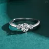 Cluster Ringe CYJ CZ S925 Sterling Silber Finger Ehering Europäisch Für Frauen Geburtstag Party Mädchen Schmuck