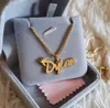 Box Chain Custom Custom Jewelry 개인 이름 펜던트 목걸이 남성 남성 수제 필기체 명판 Choker Bijoux BFF Gift 240109