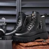 Warm Fur Winter Men's Boots Vintage Work Long Boots Fashion Lace-Up Casual Handmade Quality Casual Combat Cowboy Boots Outdoor 240109