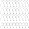 Porte-clés 96pcs Acrylique Transparent Cercle Disques Ensemble Porte-clés Clair Rond Porte-clés Blancs Pour DIY