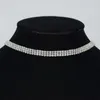 Choker Blijeery elegancki zestaw biżuterii na panny młodej srebrny kolor kryształ kryształowy naszyjnik na kolczykach łańcuch