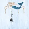 Creative home decorations iron hooks mermaid retro living room wall hooks key Hanger Towel Rack Coat Rack Storage Rack 240108