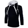 Felpe con cappuccio da uomo Felpe a maniche lunghe da uomo Pullover con cerniera con cappuccio Collo alto Felpa da uomo Top Giacca Cappotto Maglione nero 240108