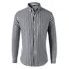 Men's Dress Shirts Classic Striped Button Shirt For Men Lapel Collar Baggy Fit Perfect Daily Wear And Special Occasions Sizes M 3XL