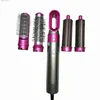 Ds VS Dryers Professional Hot Air Brush 5 In 1 Styler Blow Dryer Comb Electric Curling Iron Hair Straightener Styling Tools Q240109 MIX LF