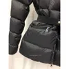 Requintado jaqueta de inverno real gola de guaxinim quente moda parka com cinto feminino acolchoado grande bolso casaco digitalização