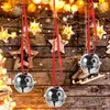 Feestartikelen 21 Stuks 3 cm Kerstster Bells Glanzende Slee Bel DIY Krans Guirlande Boom Opknoping Ornamenten (Zilver)