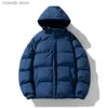 Herrjackor mans parkor smala fit hoodies rockar bomullsutkläder män modejacka 2023 Ny vintermän jacka utomhus parkas vattentät försäljning t240109