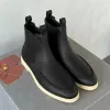 2024 neue Designer Loro Freizeitschuhe 5 Farben Martin Stiefel Mann Winter im Freien Walk Booties Vintage schwarzes Fell Herren flache Schneestiefel Loafer Piana Schaffell Wanderschuhe Box