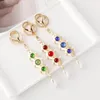 Keychains Vintage Crystal Retro Court Key Chains Creative Ring Women Handbag Charm Pendant Fashion Keyrings biltillbehör