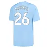 23 24 Haaland Soccer Jerseys Grealish Sterling Mans Cities Mahrez Fans Joueur Version de Bruyne Foden 2023 2024 Top de football Kit Kit Kit SetS Boys Boys Youth