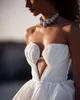 Milla Nova Short a Line Beach Dresses Puffy Sweetheart Satin Satin Wedding Dress Lace Up Back Designer Bridal Gowns