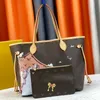 Luxus-Tragetaschen für Damen, Umhängetasche, hochwertige Umhängetasche, großer Druck, Blumen-Geldbörsen, Designer-Frau-Handtasche, 2-teiliges Set