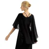 Capes en mousseline de soie douce pour femmes, châle pour dames, soirée de mariage, haussement d'épaules de mariée, légère, longue et enveloppante, robe Cover-Up 240108