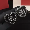 Fashion Retro Black Red Enamel LOVE Bbrand BB letter enamel colored Ear Studs Earrings for Women men Design jewelry Elegance Earrings