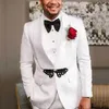 Herrenanzüge Floral African Für Männer Hochzeit 3 Stücke Schal Revers One Button Blazer Benutzerdefinierte Bräutigam Smoking Männliche Mode Kostüm 2024