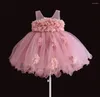 Robes de fille Bébé Filles Dentelle Fleur Enfants Vêtements Princesse Mariage Baptême Enfants Porter 1 An Anniversaire Robe Infantil 6M-4Y