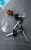 Whole Stainless Steel Pouring Device Wine Olive Oil Pourer Dispenser Spout Glass Bottle Pourer Black Wine Stopper Mouth RRD7519648352