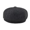 Кепки Botvela, твидовая шерстяная кепка из 8 предметов, черная кепка газетчика с узором «елочка», мужская классическая 8-четвертная стильная плоская кепка, женский берет, шапка
