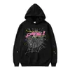 Spider Pink Hoodie 555 Trackuit Man Designer Hoodie con cappuccio di alta qualità in schiuma di alta qualità con felpe con cappuccio personalizzato S-2xl Pullover Y2K