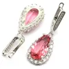 Boucles d'oreilles pendantes, achetez-en 3, obtenez-en 1 gratuit, 35x12mm, forme de goutte, tourmaline rose, Morganite CZ, rencontres pour femmes, argent