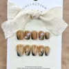 Falska naglar Misskitty handgjorda press-on Pure Wear Nail Tips Maillard Art High-klass Desire Two-Color Blooming