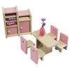 Wooden Dollhouse Furniture Miniature Toy For Dolls Kids Children House Play Toy Mini Furniture Sets Doll Toys Boys Girls Gifts 240108