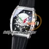 New Challenge Republiga De Angola Orologio meccanico automatico da uomo Cassa in acciaio Quadrante scheletrato Cinturino in caucciù Edizione limitata Reloj Hombre Orologi trustytime001