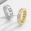 Cluster Ringen UILZ Trendy Geometrische Vormige Zirkoon Ringen Zilver Kleur Bar Instelling Ring Voor Vrouwen Party Engagement Sieraden Geschenken YQ240109