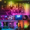 Lampada da terra ad angolo intelligente da 120 cm/160 cm Luci LED RGB con app e controllo vocale remoto Lampada Tuya, colore da sogno che cambia illuminazione d'atmosfera moderna, APP wireless a 24 tasti