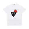 Designer TEE Com Des Garcons PLAY Logo Play maglietta da uomo Green Hearts della migliore qualità, taglia EURO