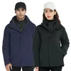 Gilets pour hommes et femmes trois en un hiver coupe-vent imperméable chaud doudoune