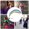 Bandanas Multi Color Dance Silk Veil Poi أعلام ملونة مع لافتات الكرة ألوان ألوان تدريجية فريدة من نوعها