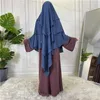 Vêtements ethniques Femmes Musulman Hijab Mode Écharpe à trois couches Châle Prière Foulard Moyen-Orient Arabie Saoudite Islam Ramadan Abaya Coiffe