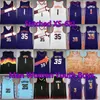 Niestandardowy S-6xl Basketball 35 Kevindurant Jersey 2023-24 Nowe miasto 1 devinbooker koszulki zszyte 3 Bradleybeal White Purple Retro Shorts