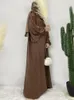 Vêtements ethniques Ramadan Jilbab pour femmes voilées Prière musulmane Abaya avec écharpe attachée Dubaï Turc Hijab Robe Islamique Vêtements modestes