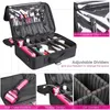 Brushes Waterproof Make Up Bag Beautician Toiletry Makeup Case Female Portable Travel Cosmetic Case For Brushes Cosmetic Bag With Mirror