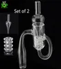 Set Rauchquarz Diamant Loop Banger Nagelöl Knoten Recycler Carb Cap Dabber Einsatzschale 10 mm 14 mm 19 mm männlich weiblich für Wasserpfeifen3889380