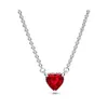 Fabbrica s925 argento brillante cuore rosso pendente con ciondolo braccialetto originale gioielli fai da te regalo di San Valentino da donna