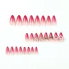 Falsas unhas 3D coração decoração brilhante unhas reutilizáveis pontas pontiagudas de comprimento médio para especialistas em salão de beleza e mulheres ingênuas