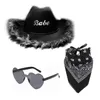 Berets Western Cowboy Hat Heart Sunglasses Bridal Shower Cowgirl Costume Outfit Y1UA