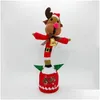 Juguetes de peluche electrónicos Nuevo juguete eléctrico Santa Muñeco de nieve Bailando Cactus Arena Scpture Torciendo P Aprendiendo a hablar y cantar Muñeca 1028 Drop D Ot4Ht