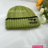 Designer Ball Caps Hoge kwaliteit Triomfboog Zoete Zachte en Kleverige Gebreide Muts Paneelkleur Verdikte Wollen Hoed Herfst en Winter Warme Koude Hoed H444