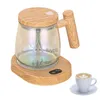 Muggs elektrisk blandningskopp Electric High Speed ​​Mixing Cup med locket uppladdningsbart kaffemugg för att blanda kaffe Hög Borosilikatglas YQ240109