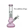 Verre rose bécher eau Bongs narguilés barboteur fumée eau Pipearm arbre percolateur Heady Dab Rigs tige inférieure Perc avec 40mm grande taille verre brûleur à mazout tuyau en gros