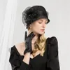 Beralar Lady Fedoras Hats Kızlar Moda Partisi Dome Bahar Tatlı İngiliz Elegant Cap Yaz Gezisi İçbükey Şapka A43