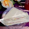 Box Sand Container Cake Plastic Triangle Dessert Containers Slice Holder Clear Take Out Pie Disposable Boxes Cheesecake Lid 240108