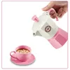 DIY Pretend Play Toy Simulation Coffee Set Tableware Play House Kitchen Afternoon Tea Game Toys Gifts For Children Kids Girls 240108