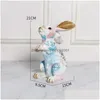 Decoratieve objecten beeldjes Pasen decor kinderkamer decoratie kinder sprookjestuin konijn thuis Kawaii voor interieur 220510 Drop Dhexn